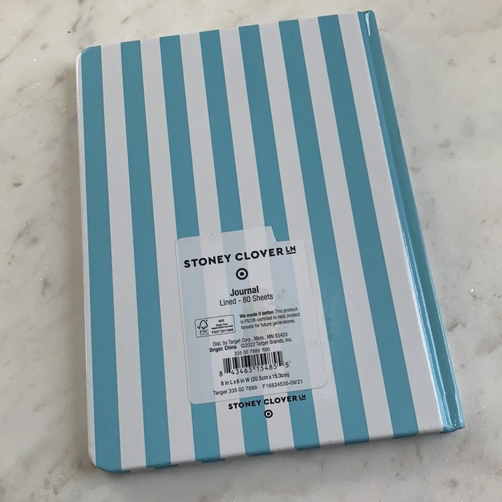 Stoney Clover Lane Limited 180 Page Edition Striped Journal